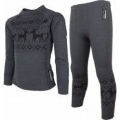Lindberg Kids' Kåbdalis Merino Set Anthracite