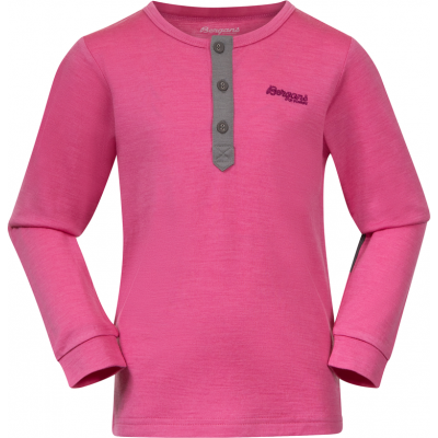 Bergans Kids' Myske Wool Shirt Ibis Rose
