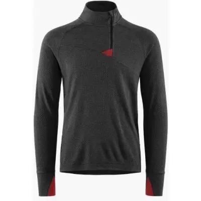 Klättermusen Huge Half Zip Sweater M'S Raven/Burnt Russet - L
