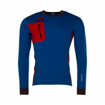 Lars Monsen Anárjohka Crew Man, Blue Sapphire/Poinciana/Dark E, L,  Ullunderställ