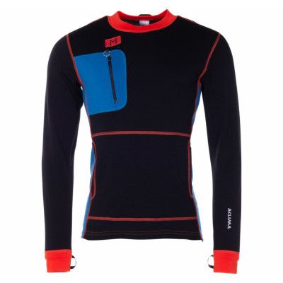 Lars Monsen Anárjohka Crew Man, Jet Black/ Blue Sapphire/ Poin, 3xl,  Aclima