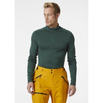 Lifa Merino Midweight 1/2 Zip, 495 Darkest Spr, M,  Ullunderställ