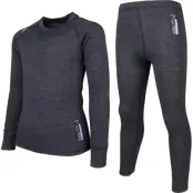Lindberg Juniors' Merino Set  Black Melange