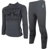 Lindberg Kids' Kåbdalis Merino Set Anthracite