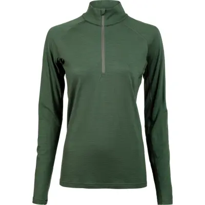 Lundhags Women's Gimmer Merino Light 1/2 Zip Thyme Green