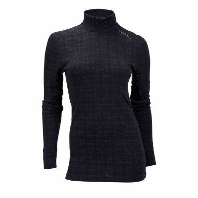 Maristua Turtle Neck W/Zip W, Black/Charcoal Melange, Xl,  Ulvang