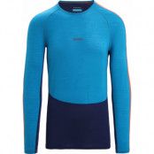 Icebreaker Men's 125 Zoneknit™ Long Sleeve Crewe GEO BLUE/ROYAL NAVY/CB