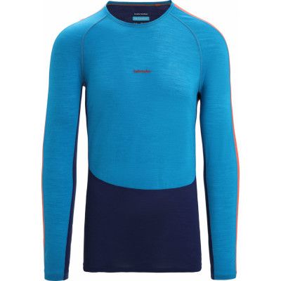 Icebreaker Men's 125 Zoneknit™ Long Sleeve Crewe Geo Blue/Royal Navy