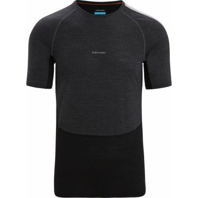 Icebreaker Men's 125 Zoneknit™ Short Sleeve Crewe Jet Heather/Black/Metro Heather