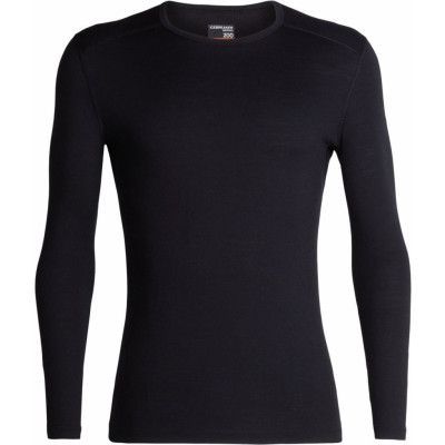 Icebreaker Men's 200 Oasis Long Sleeve Crewe Black