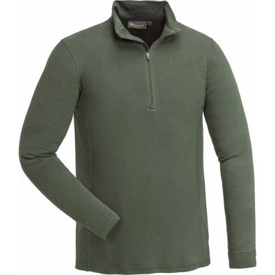 Pinewood Men's Abisko Merino Base Layer Half Zip Dark Moss Green