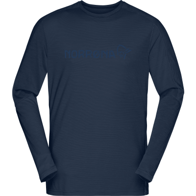 Norrøna Men's Falketind Equaliser Merino Round Neck Indigo Night
