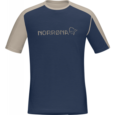 Norrøna Men's Falketind Equaliser Merino T-Shirt Indigo Night/Pure Cashmere