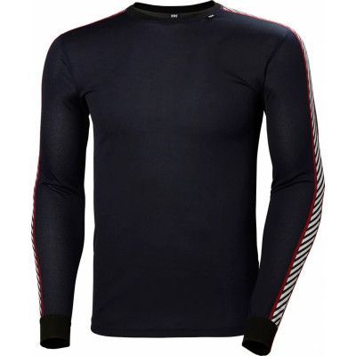 Men's HH Lifa Stripe Long-Sleeve Crew Base Layer Navy