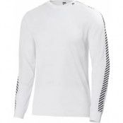 Men's HH Lifa Stripe Long-Sleeve Crew Base Layer White