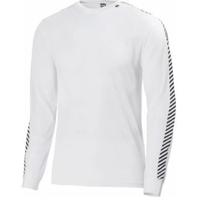 Helly Hansen Men's HH Lifa Stripe Long-Sleeve Crew Base Layer White
