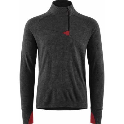 Klättermusen Men's Huge Half Zip Sweater Raven-Burnt Russet