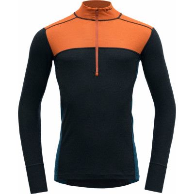 Devold Men's Lauparen Merino 190 Zip Neck Flame/Ink/Flood