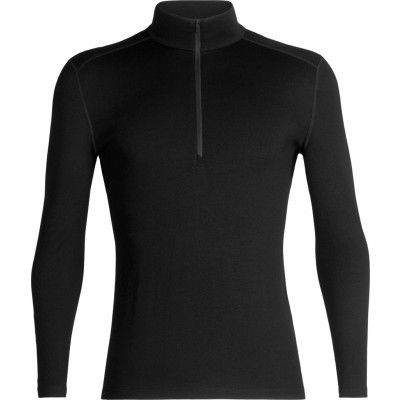 Icebreaker Men's Merino 260 Tech Long Sleeve Half Zip Thermal Top Black