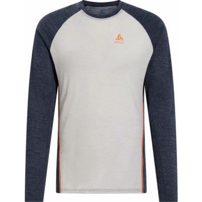 Men's Performance Wool 150 Base Layer Silver Cloud - India Ink Melange