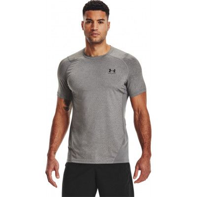 Under Armour Men's UA HG Armour Fitted Short Sleeve Carbon