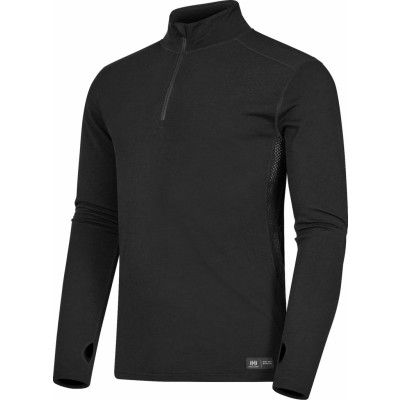 Hellner Men's Wool Tech Base Layer Long Sleeve  Black Beauty