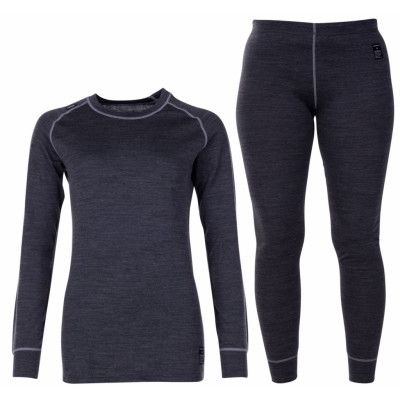 Merino Set Dam, Anthracite, 42,  Ullunderställ