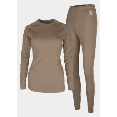 Merino Set Dam, Greige, 36,  Ullunderställ