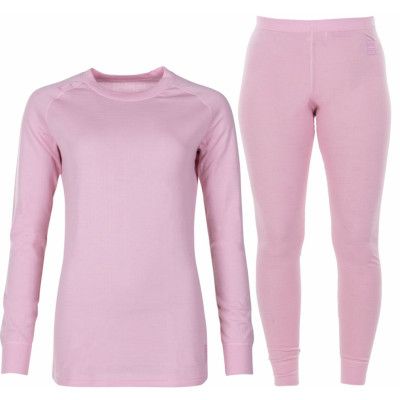 Merino Set Dam, Pink, 40,  Ullunderställ