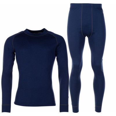 Merino Set Herr, Navy, M,  Ullunderställ