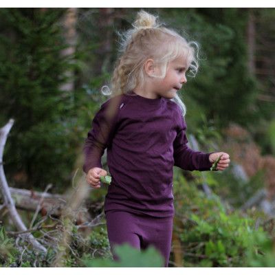Merino Set Junior, Plum, 100,  Lindberg