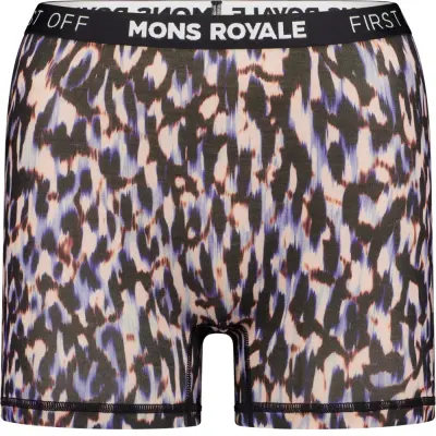 Mons Royale Hannah Merino Hot Pants Rock Leopard