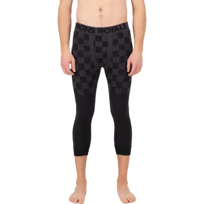 Mons Royale Men's Ascender Merino Seamless 3/4 Legging Forged Iron/Black