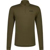 Mons Royale Men's Cascade Merino Base Layer 1/4 Zip Long Sleeve Dark Olive
