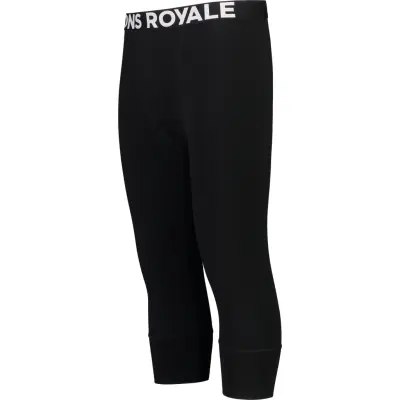 Mons Royale Men's Cascade Merino Flex 200 3/4 Legging Black