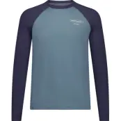 Mons Royale Men's Icon Merino Raglan Long Sleeve Goblin Blue/Midnight