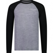 Mons Royale Men's Icon Merino Raglan Long Sleeve Grey Heather / Black