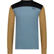 Mons Royale Men's Yotei Merino Long Sleeve Goblin Blue/Toffee/Black