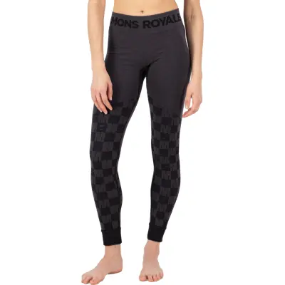 Mons Royale Women's Ascender Merino Seamless Legging Forged Iron/Black