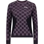 Mons Royale Women's Ascender Merino Seamless Long Sleeve Mauve/Black