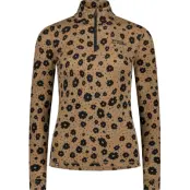 Mons Royale Women's Cascade Merino Base Layer 1/4 Zip Long Sleeve Aoraki Lily Toffee