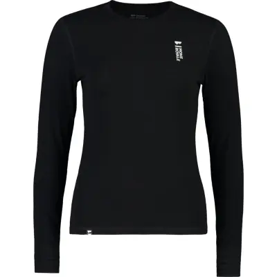 Mons Royale Women's Cascade Merino Base Layer Long Sleeve Black