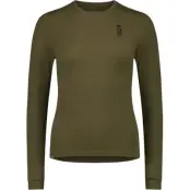Mons Royale Women's Cascade Merino Base Layer Long Sleeve Dark Olive