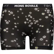 Mons Royale Women's Hannah Hot Pant Black Daisy