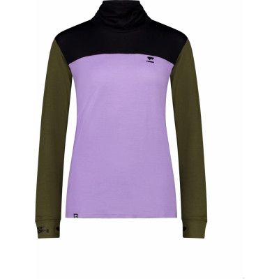 Mons Royale Women's Yotei Bf High Neck Lupin/dark Olive/black