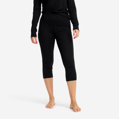 Mount Merino 3/4 Pants Dam Black, Storlek:S