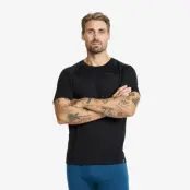 Mount Merino Short-sleeved Top - Herr - Black, Storlek:XL - Underställ