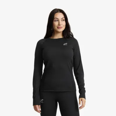 Movement Ls Top Dam Black, Storlek:S