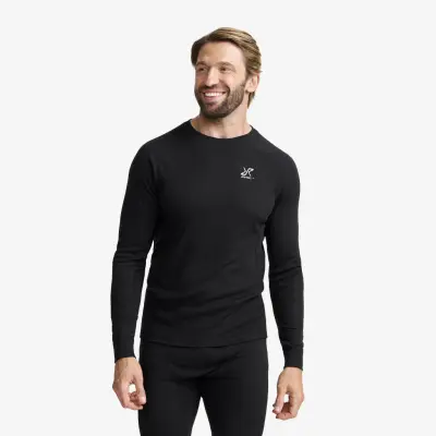 Movement Ls Top Herr Black, Storlek:XS