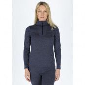 Nepal Wool Terry Merino Halfzip W, Navy Melange, 36, Ullunderställ